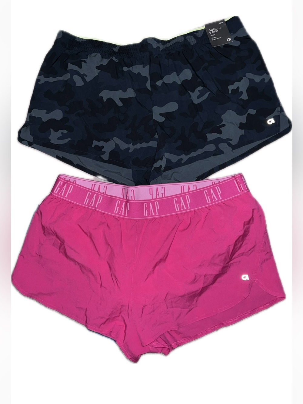 🩷 20% Off! We Wear Pink in October! 🩷 2 Pairs GAP Hot Pink & Green Camo Shorts